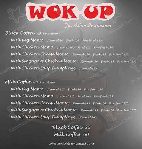Wok Up menu
