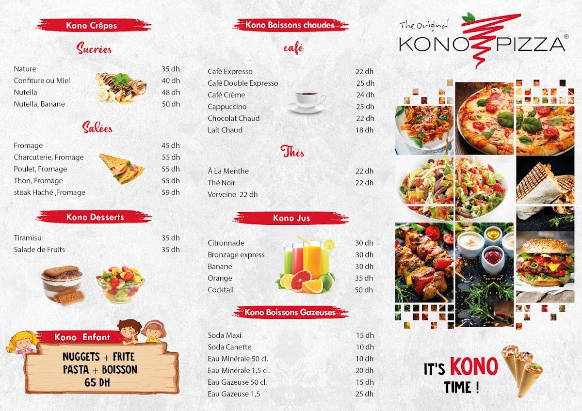 Menu de Kono Pizza