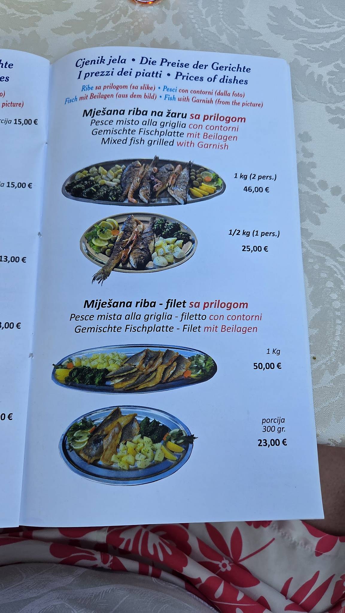 Menu di Restoran Ježevac 