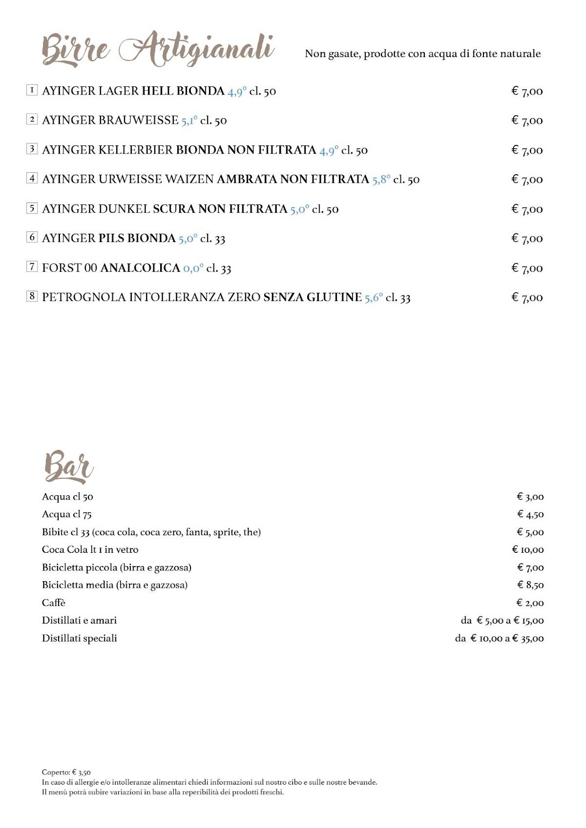 Menu di L'Arcangelo Pizzeria 