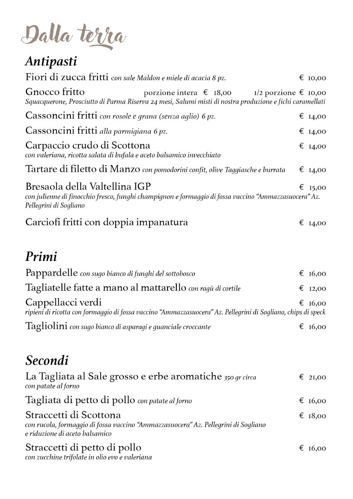 Menu di L'Arcangelo Pizzeria 