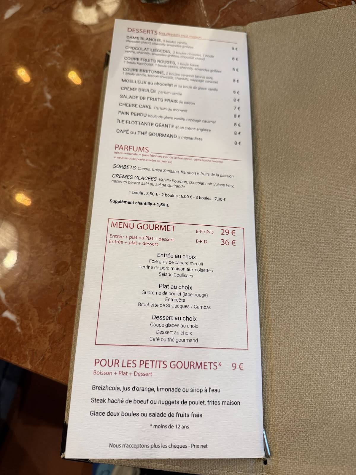Menu de La Réplique | Brasserie festive