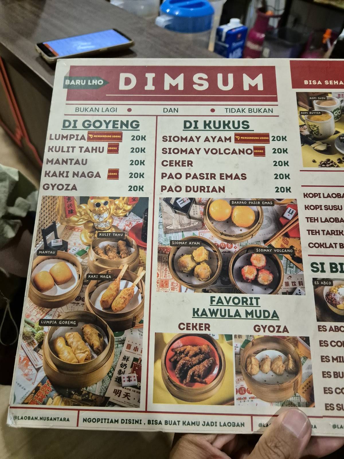 Menu at LAOBAN TEBET by Uncle Osh restaurant, South Jakarta
