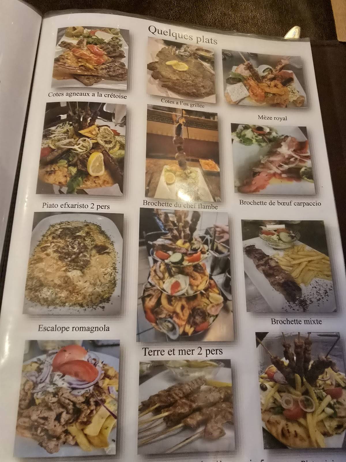 Menu de L''Athènes Jumet