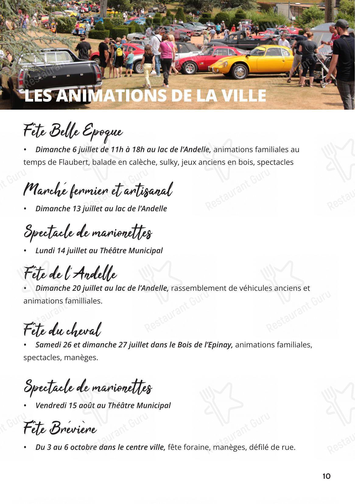 L'Audace dans Le Thil-Riberpré - Menu bar