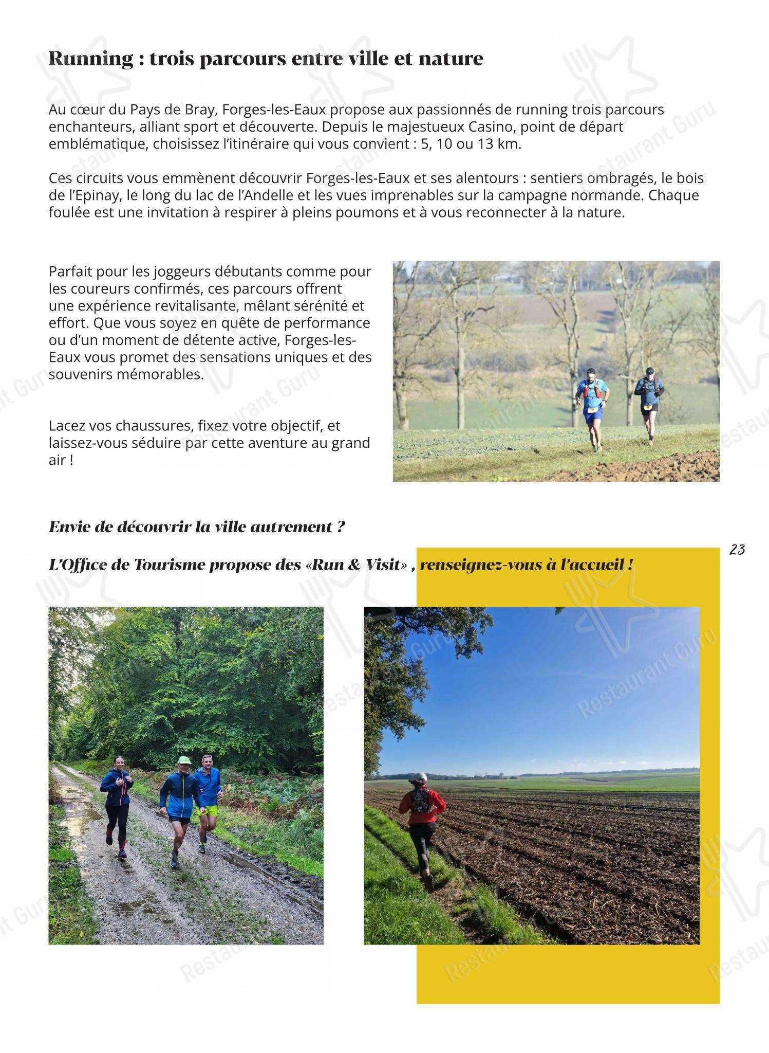 Menu pour L'Audace - Menu
