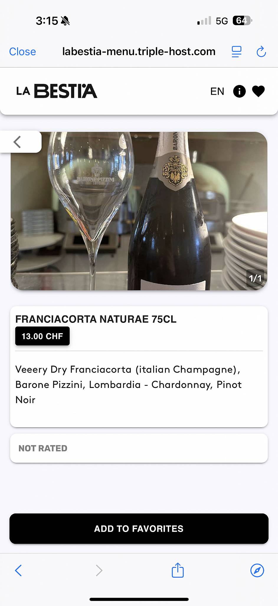 Menu di La Bestia - Pizza Pizza 