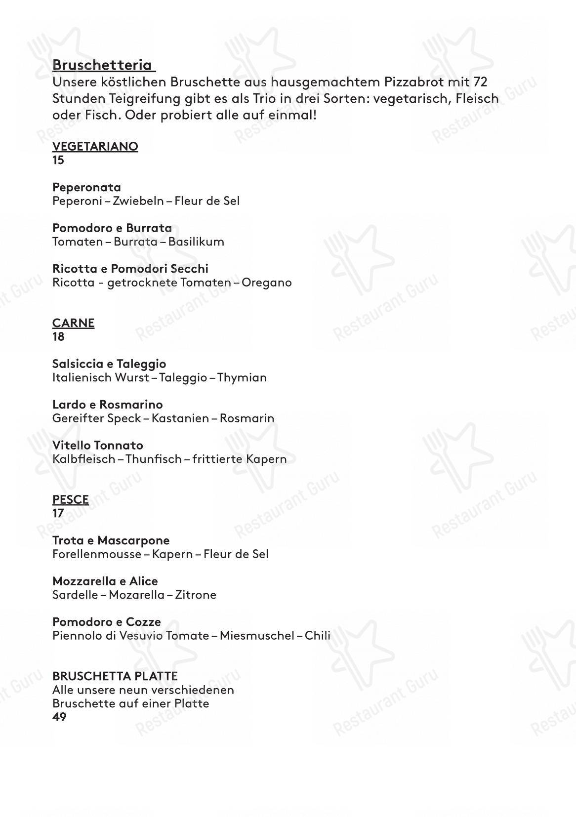 La Bestia - Pizza Pizza in Lucerna - Menu bar