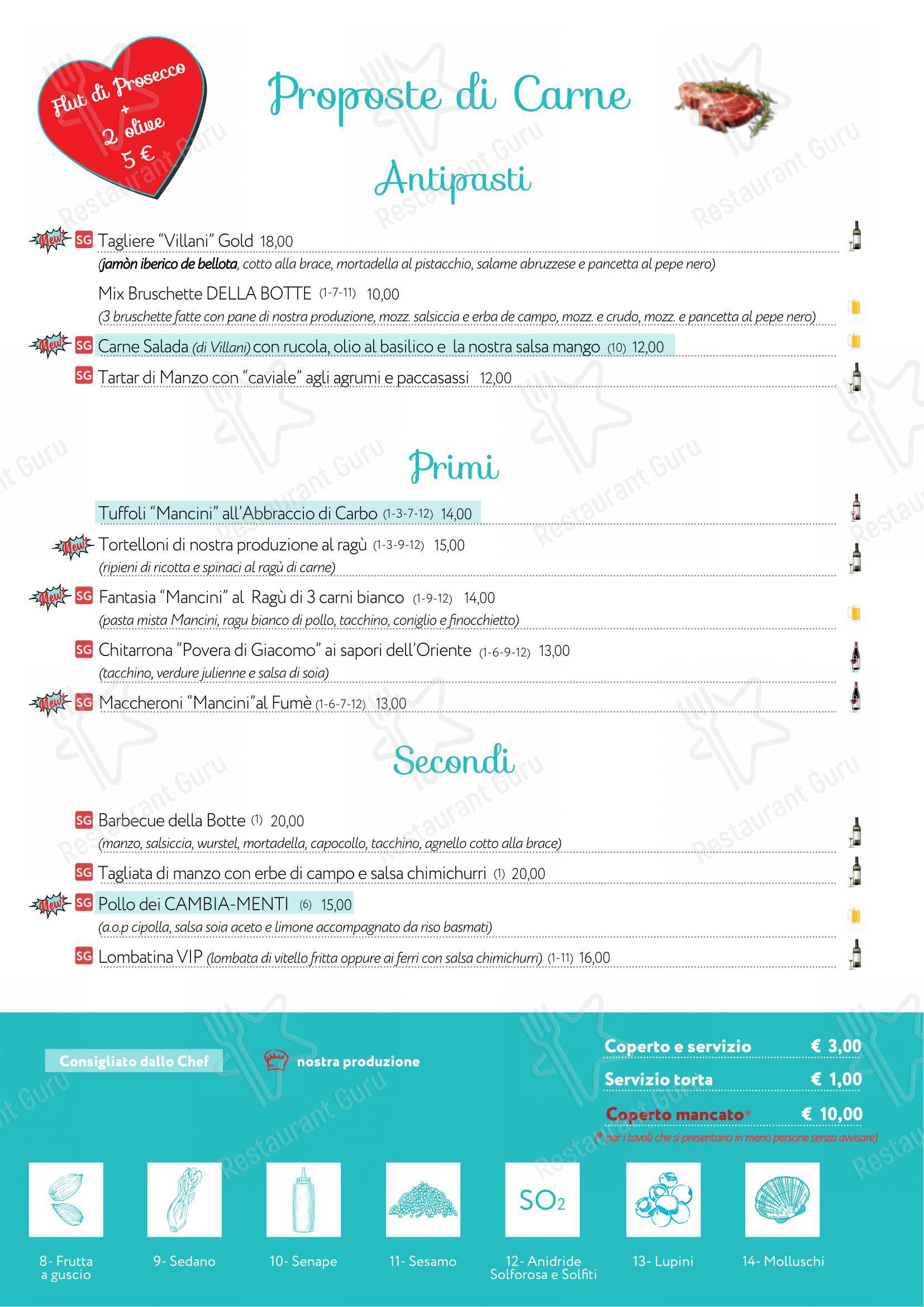 Menu per La Botte Ristorante & Pizzeria ristorante