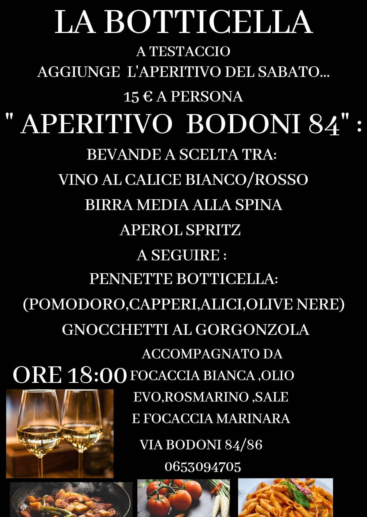 Menu di Trattoria Romana La Botticella a Testaccio 