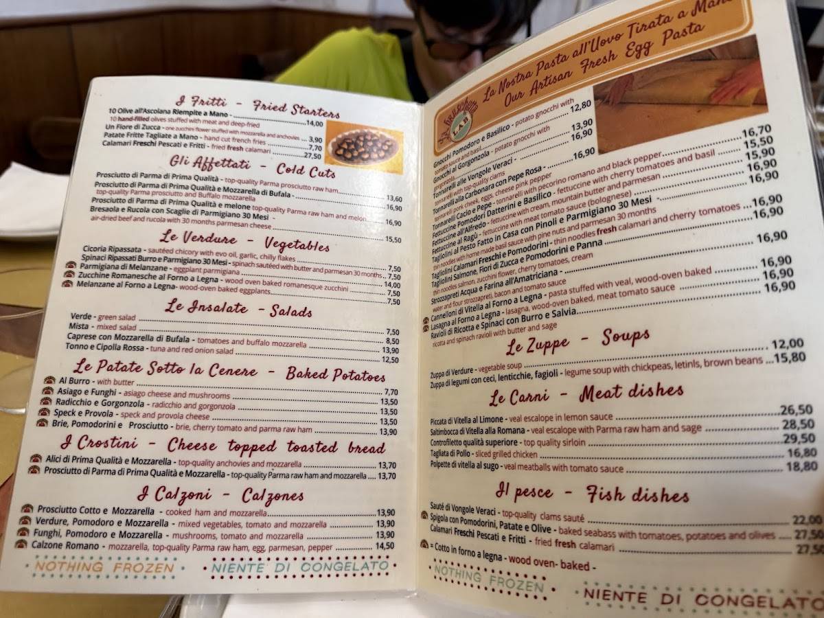 Menu di La Bruschetta e… (Via Veneto) 