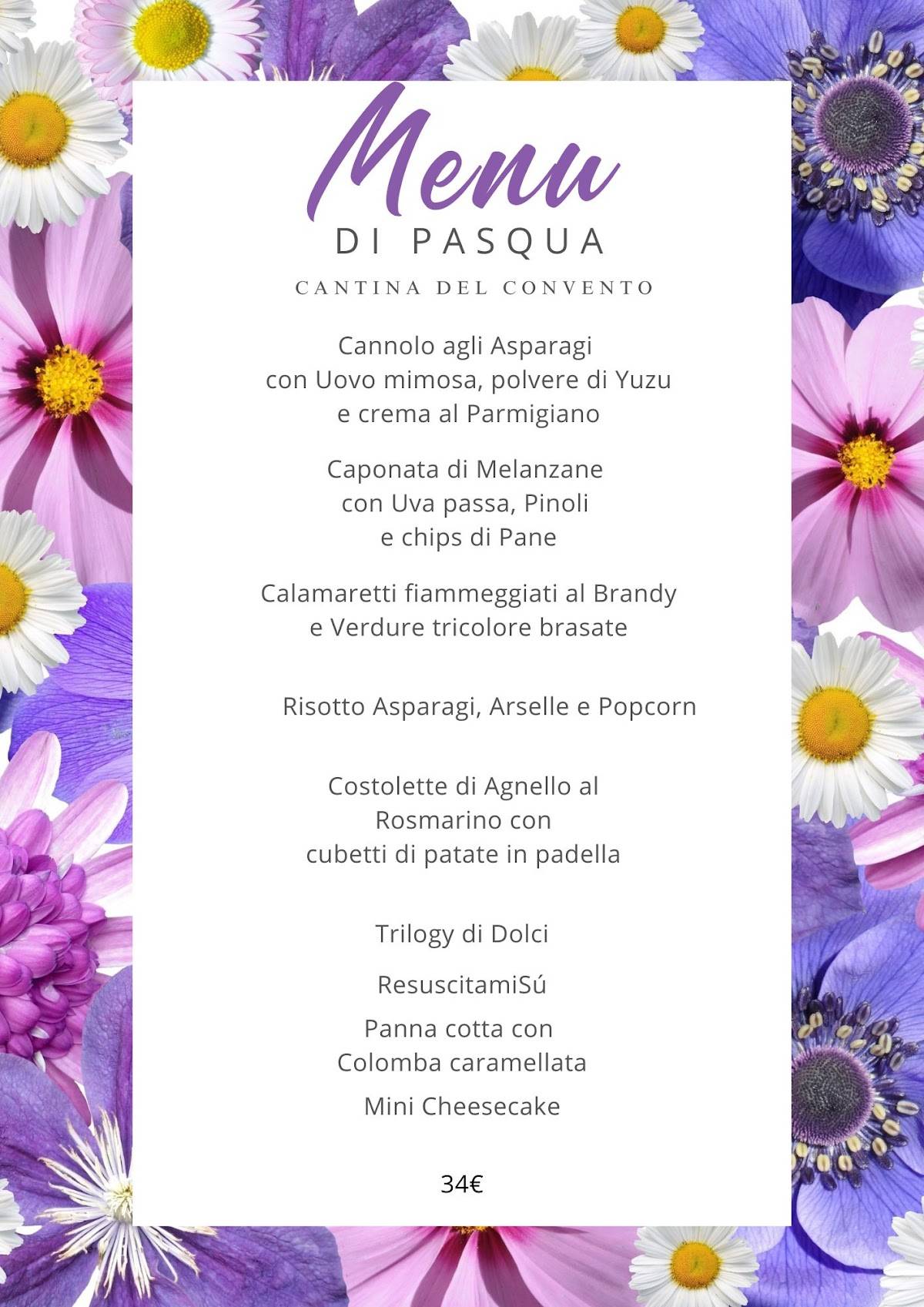 Menu di Cantina Del Convento Bistrot 