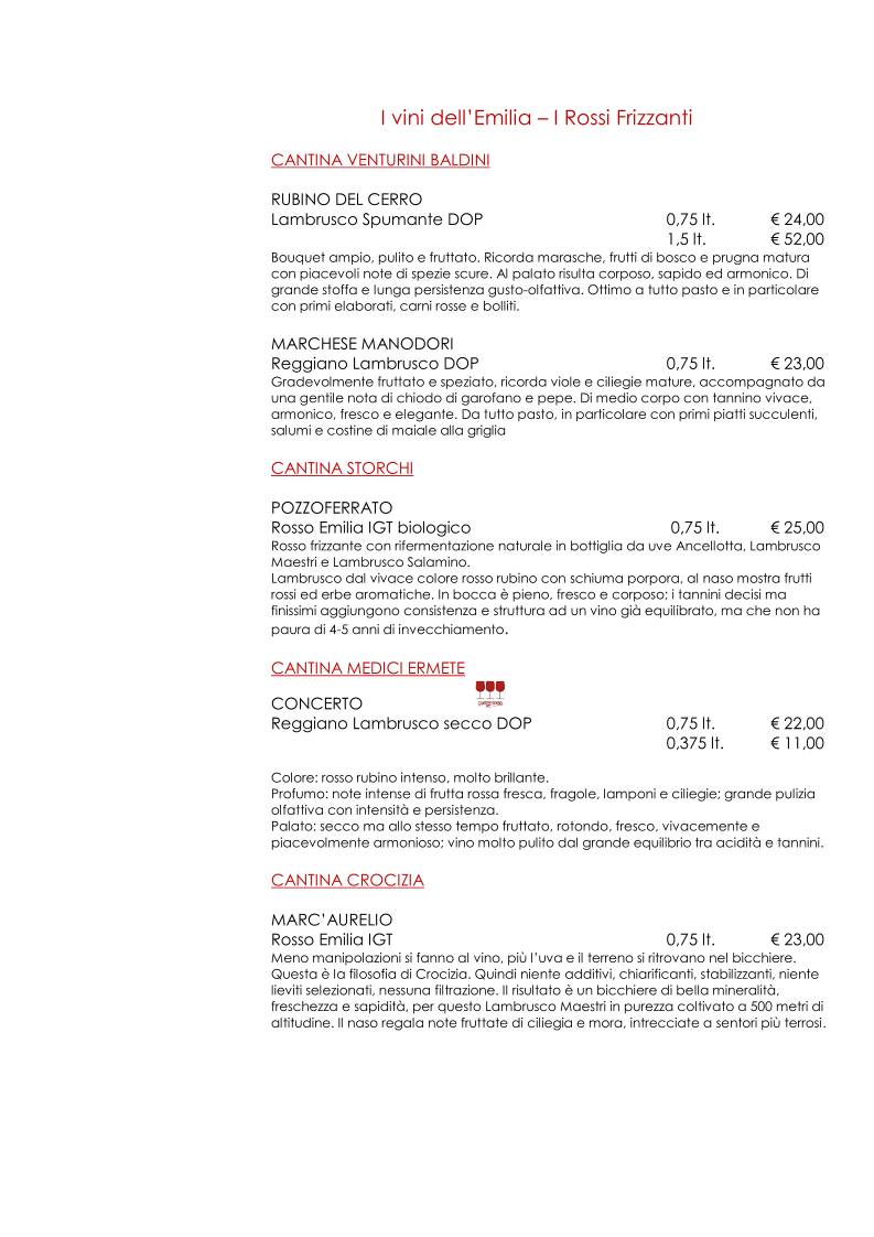 Menu di La Ferramenta del Gusto Emiliano 