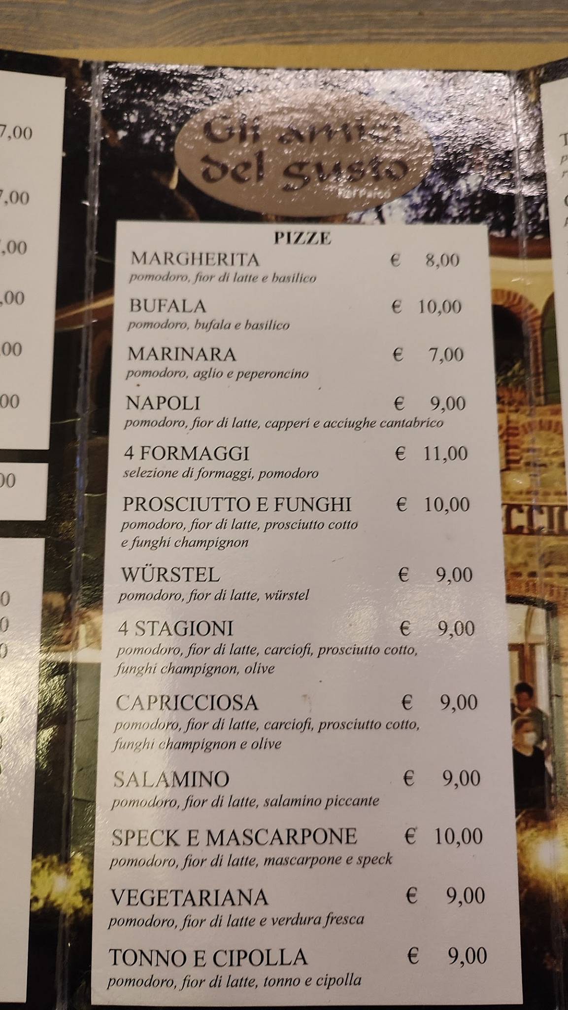 Menu di La Lecciona - Pizzeria Ristorante 