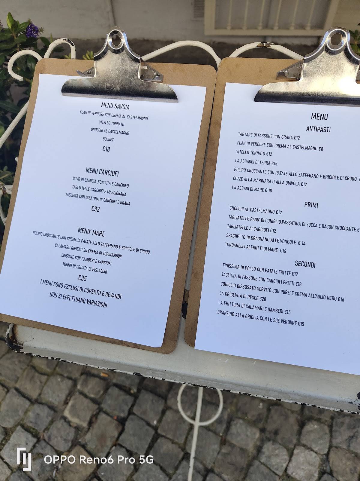 Menu di La Locanda di Venaria 