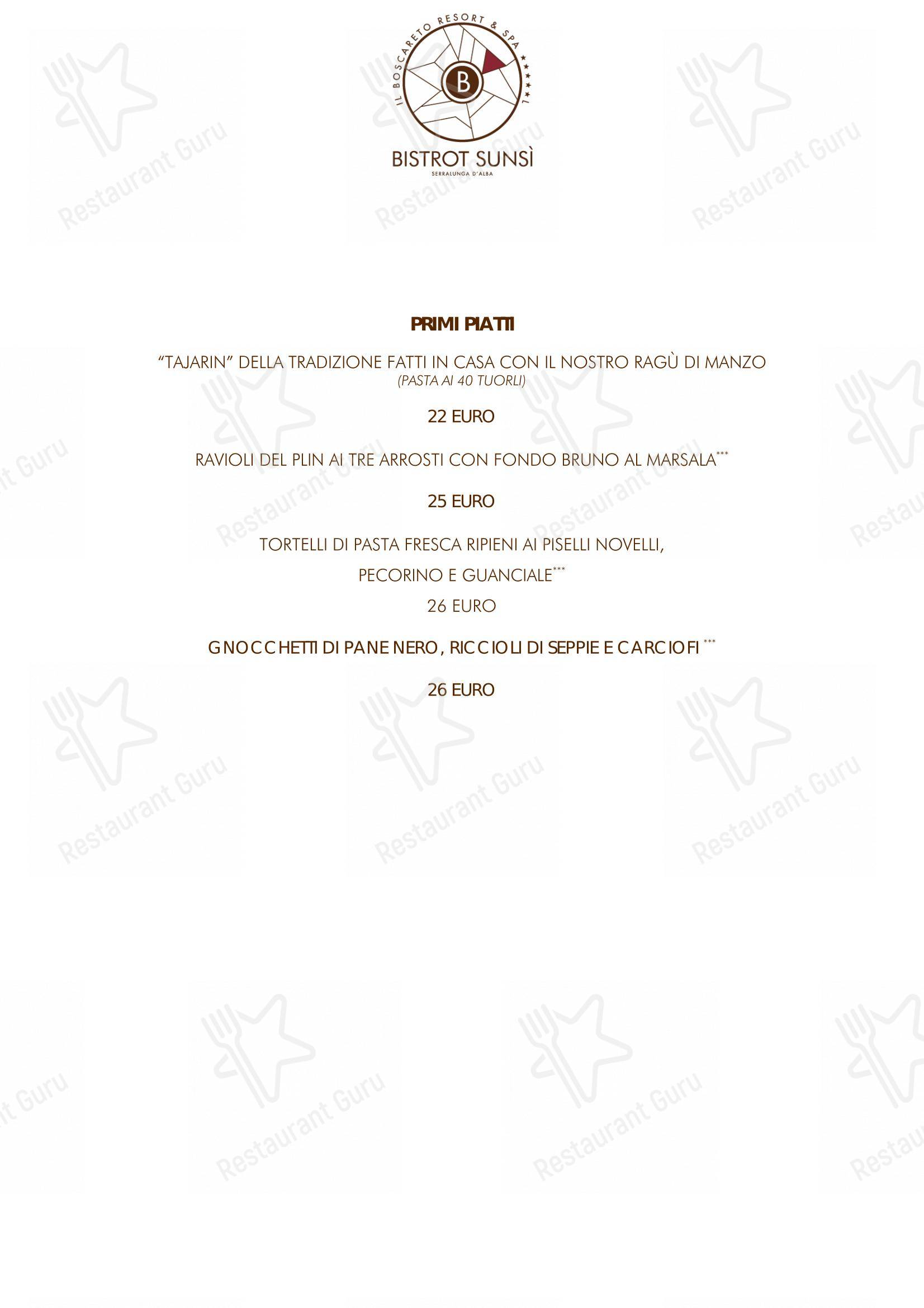 Menu per La Rei Natura by Michelangelo Mammoliti ristorante