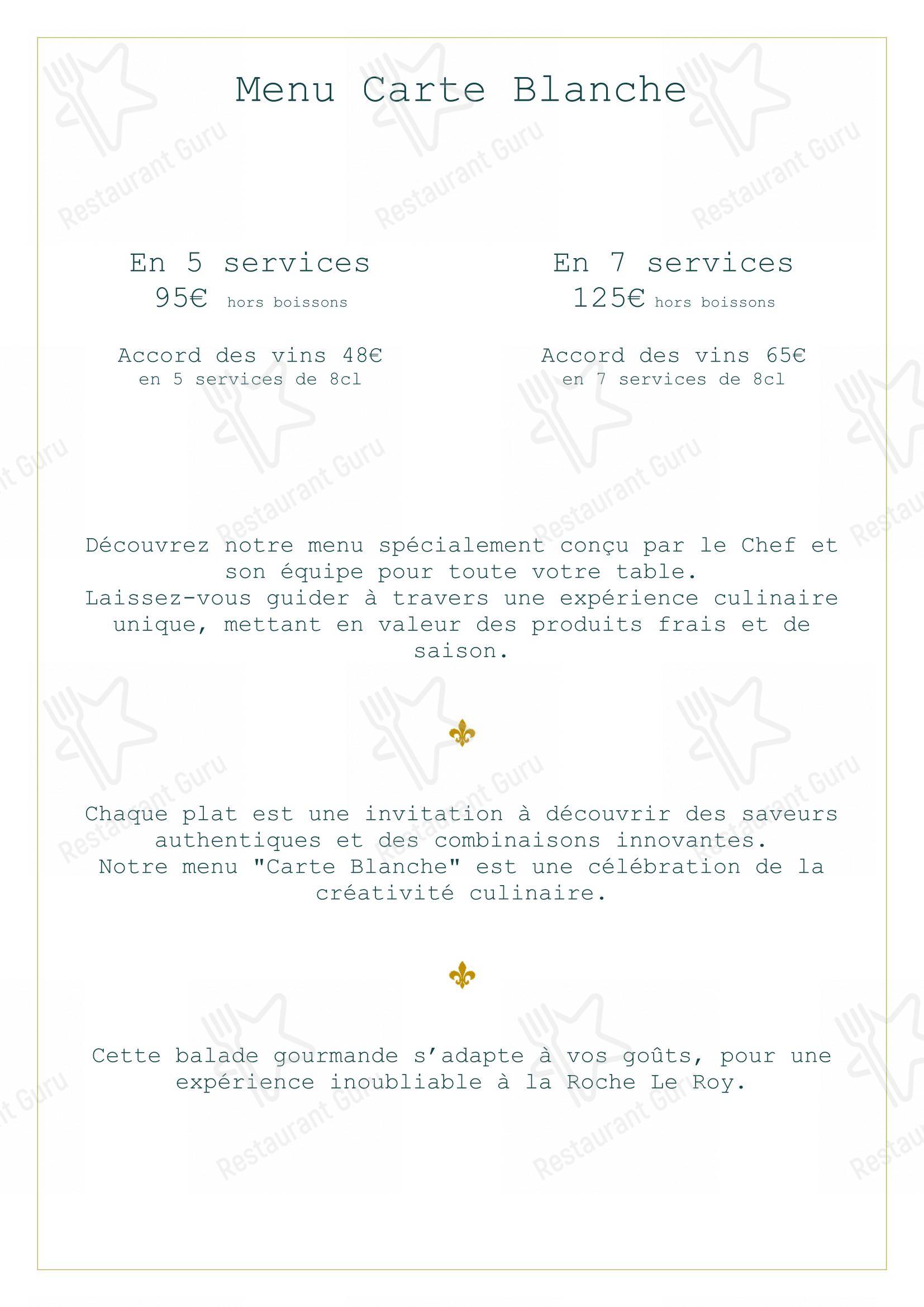 菜单 pour La Roche Le Roy dans Tours