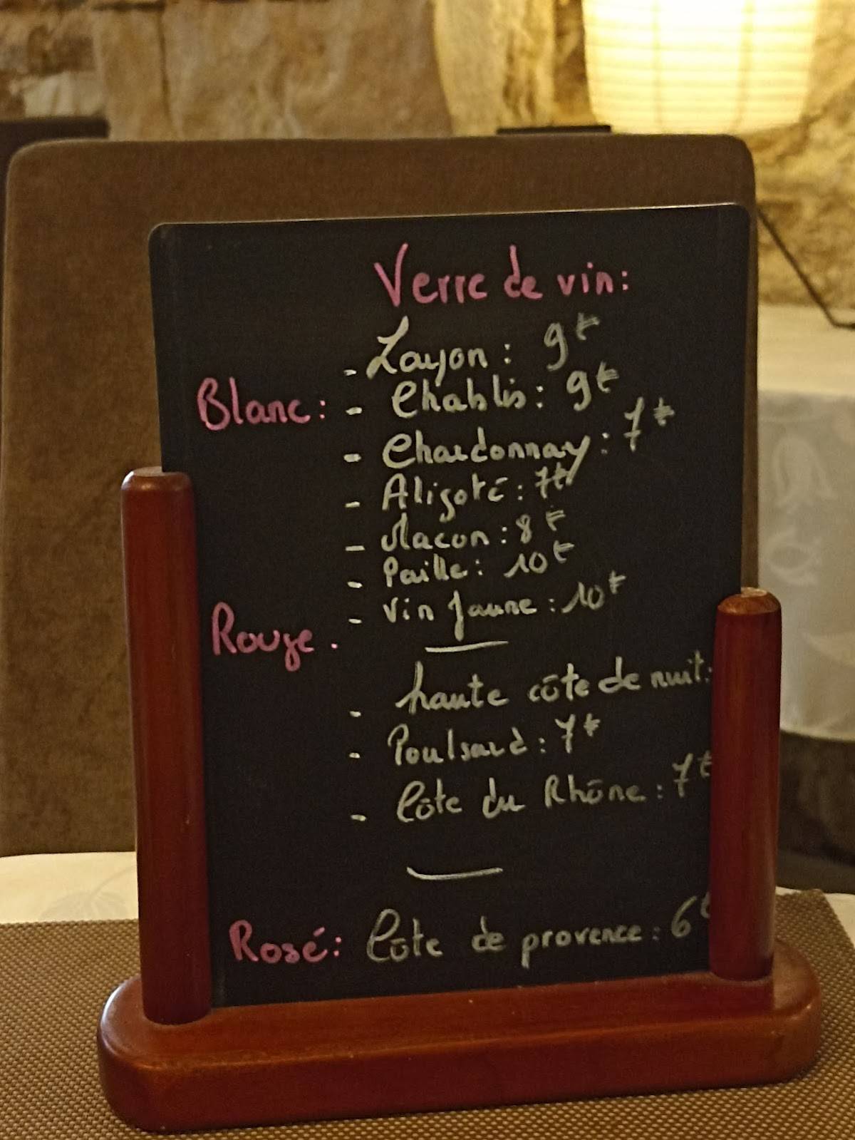 Menu de La Romanée