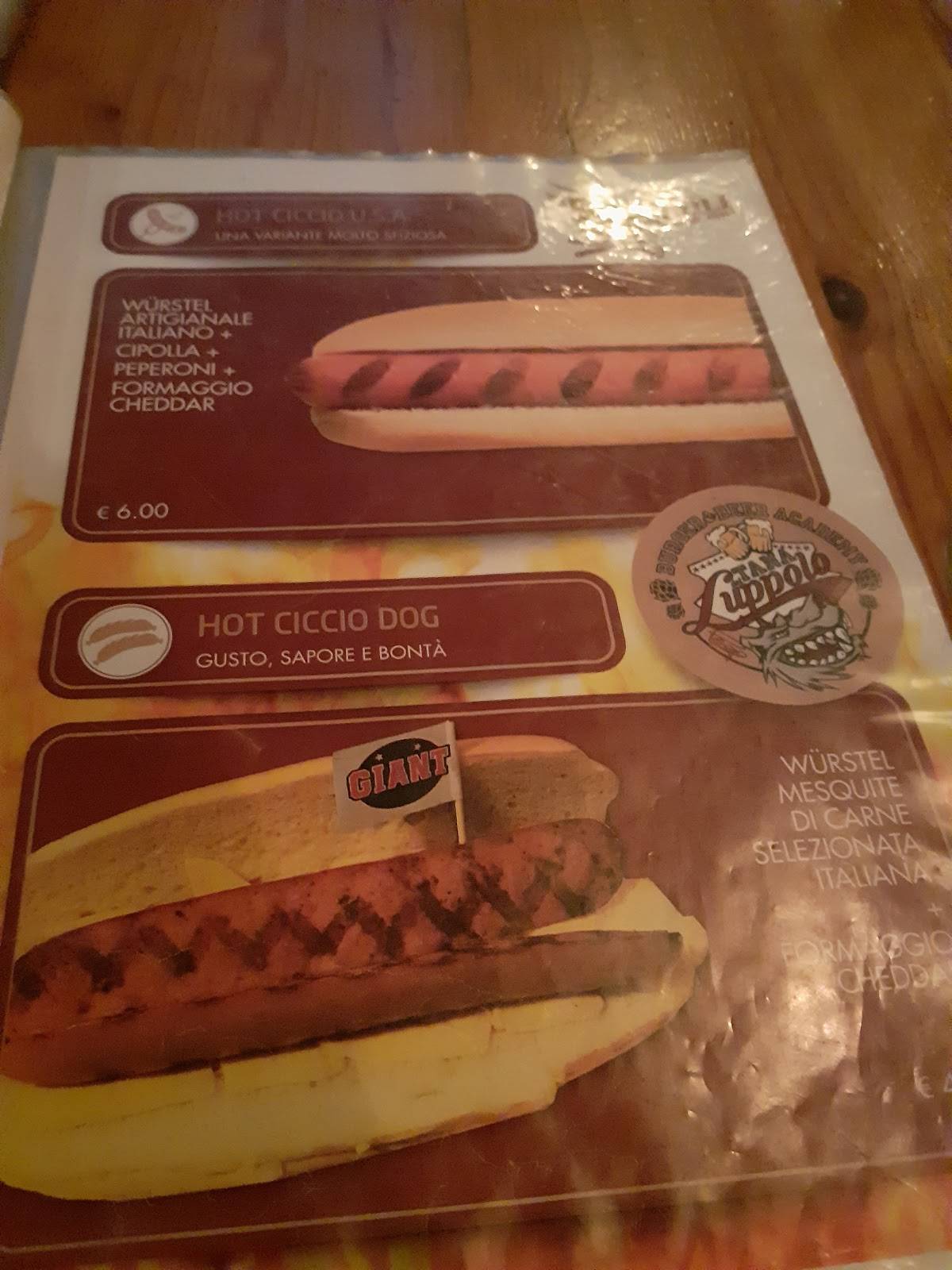 Menu di Tana del Luppolo - Lendinara
