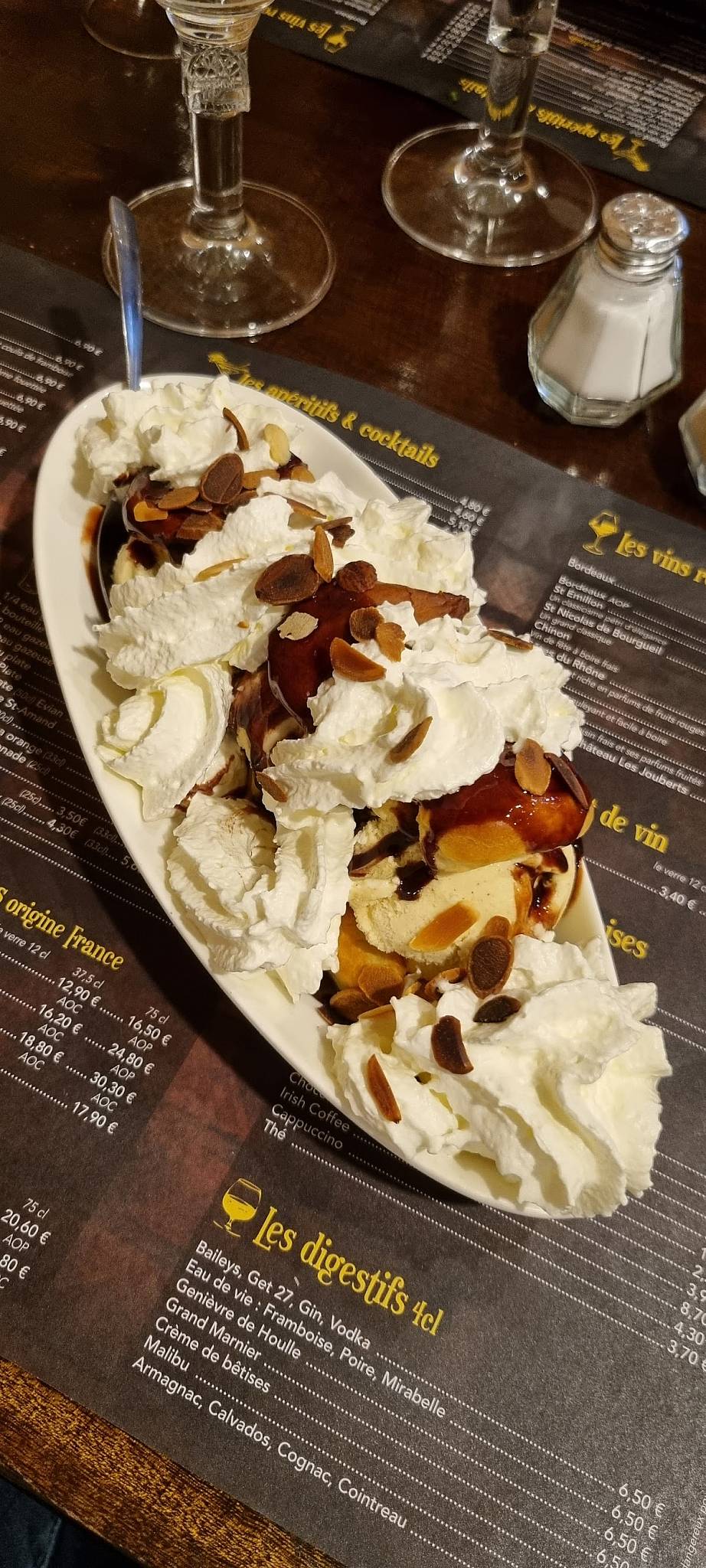 Menu de La Taverne de Lutèce