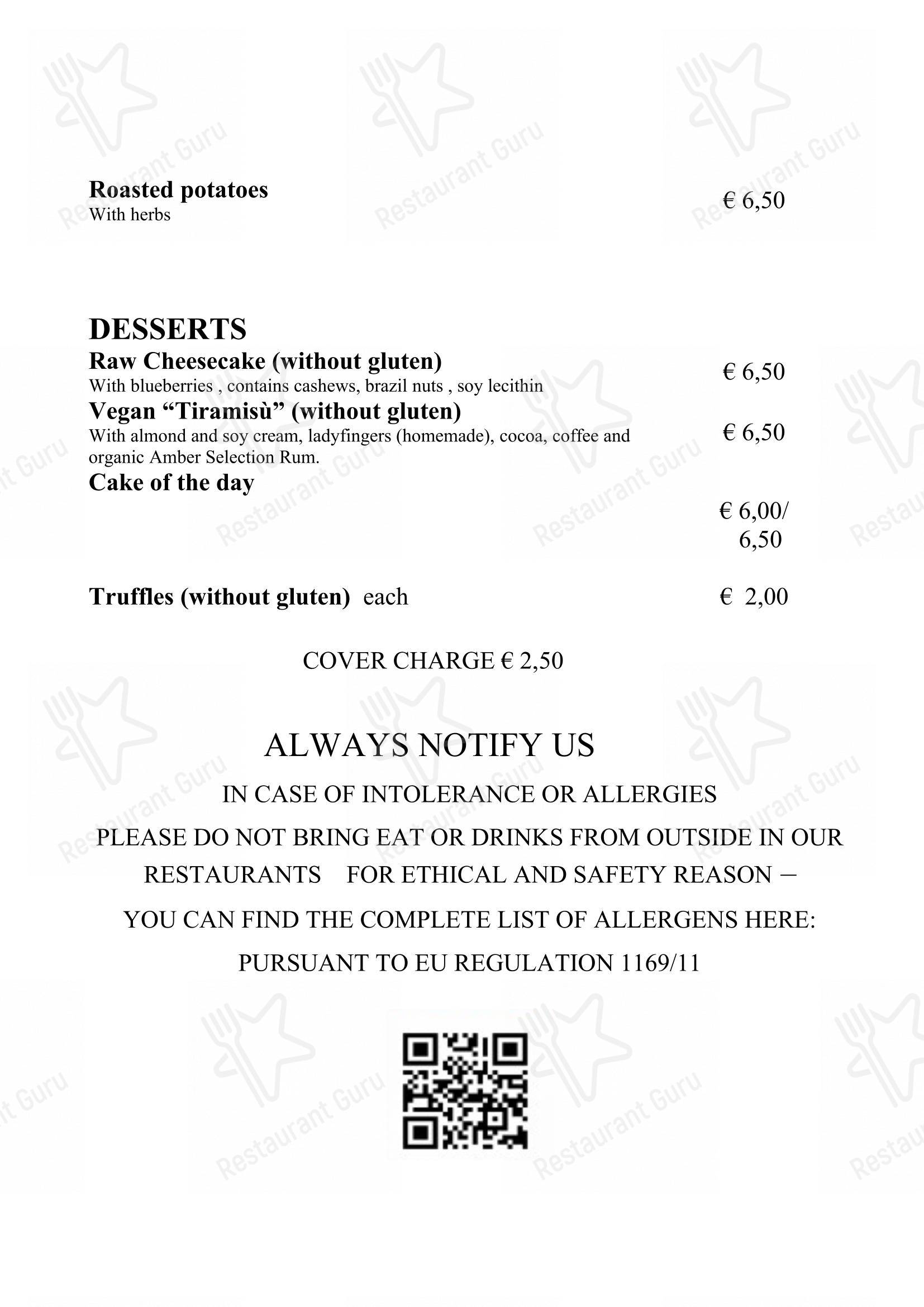 La Tecia Vegana in Venezia - Menu