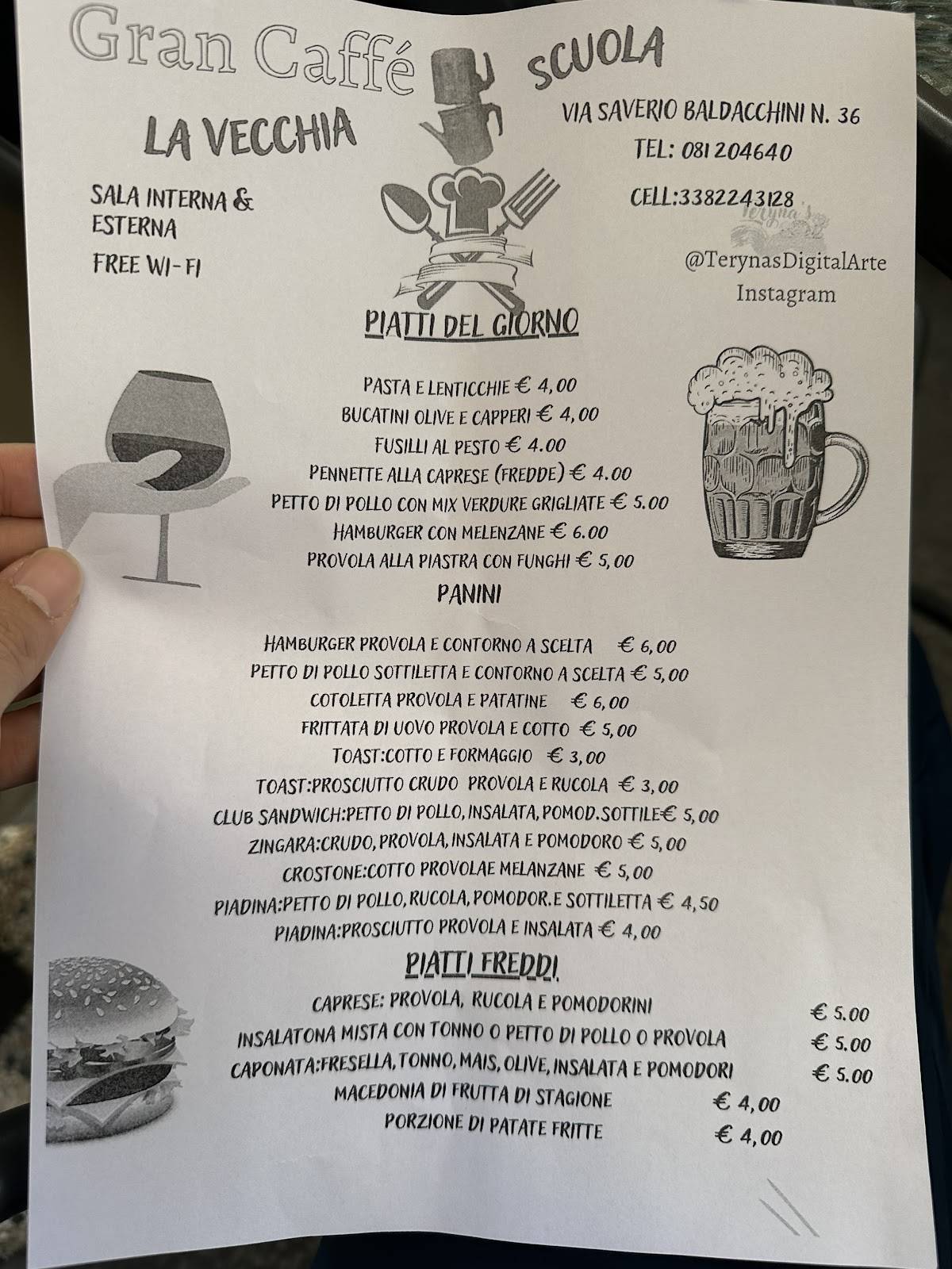 Menu di La Vecchia Scuola 