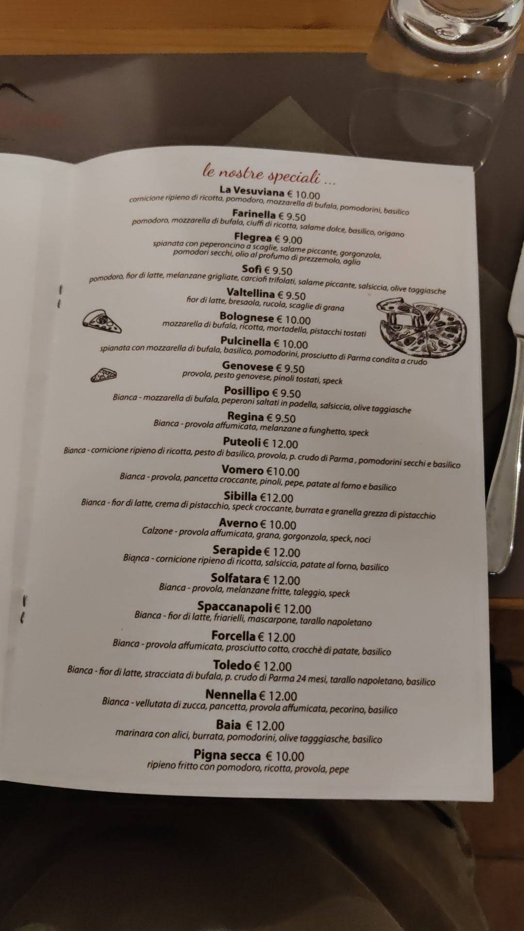 Menu di La Vesuviana San Martino 