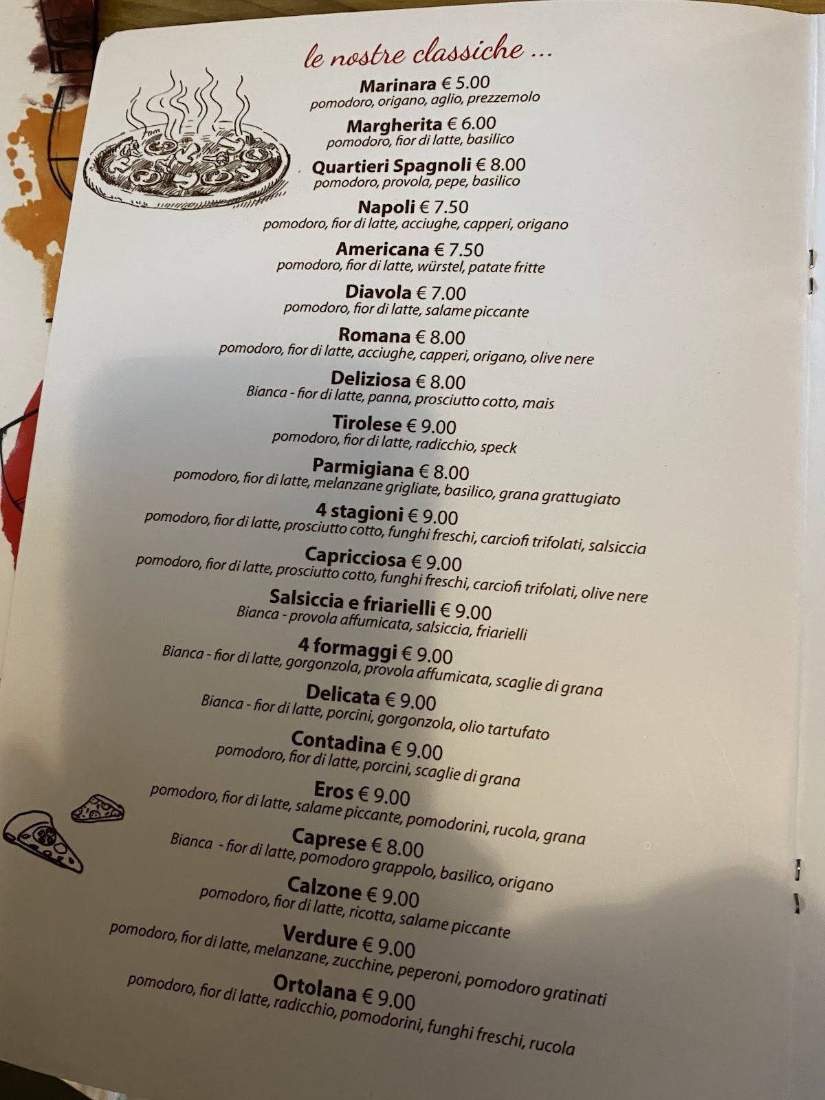 Menu di La Vesuviana San Martino 