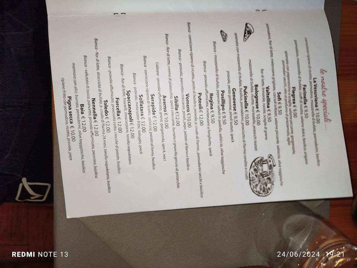 Menu di La Vesuviana San Martino 