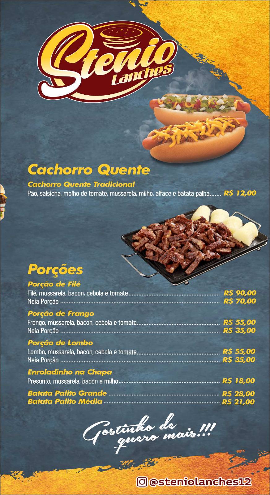 Lanchonete Stenio Lanches em Patos De Minas cardápio