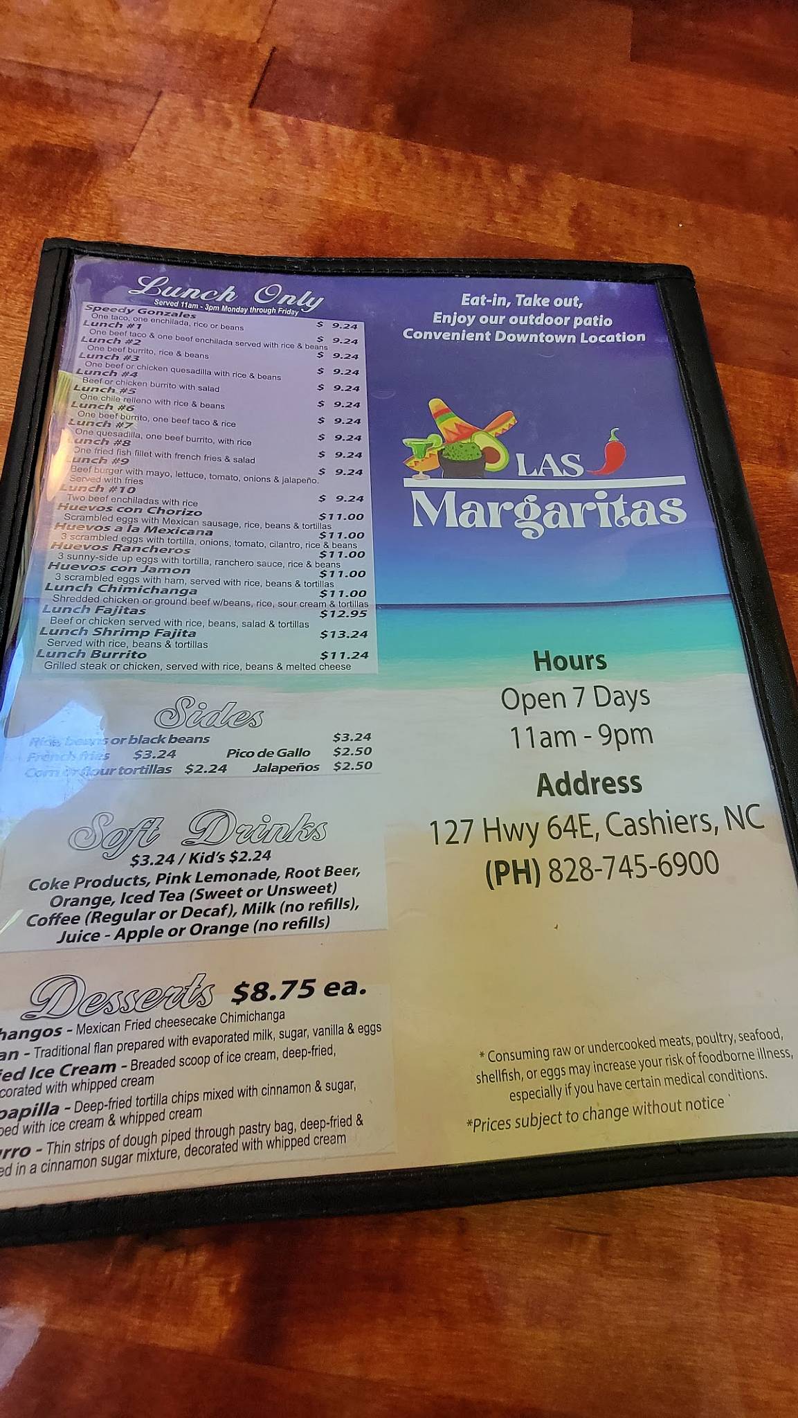 menu-at-las-margaritas-restaurant-cashiers