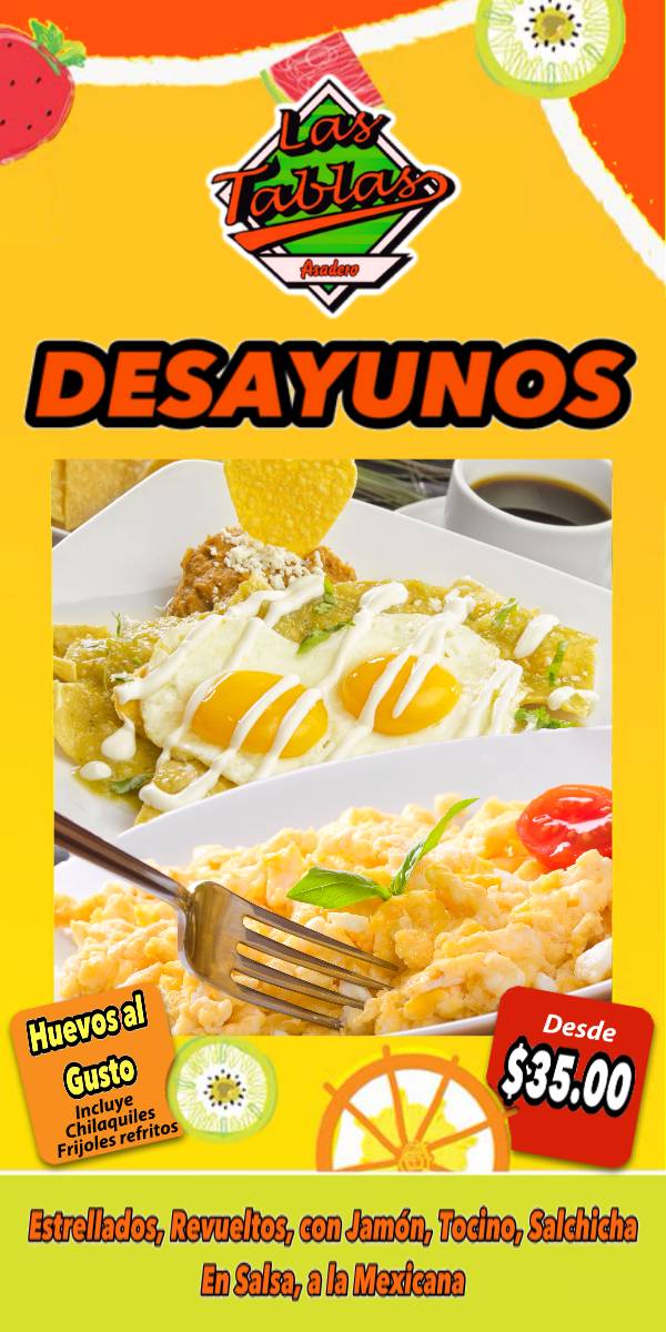 Carta de RESTAURANTE LAS TABLAS, Cosamaloapan