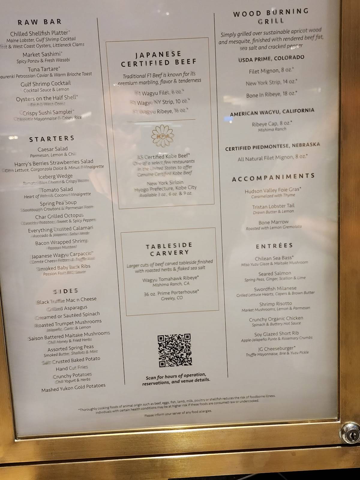 Menu At Jean Georges Steakhouse Las Vegas