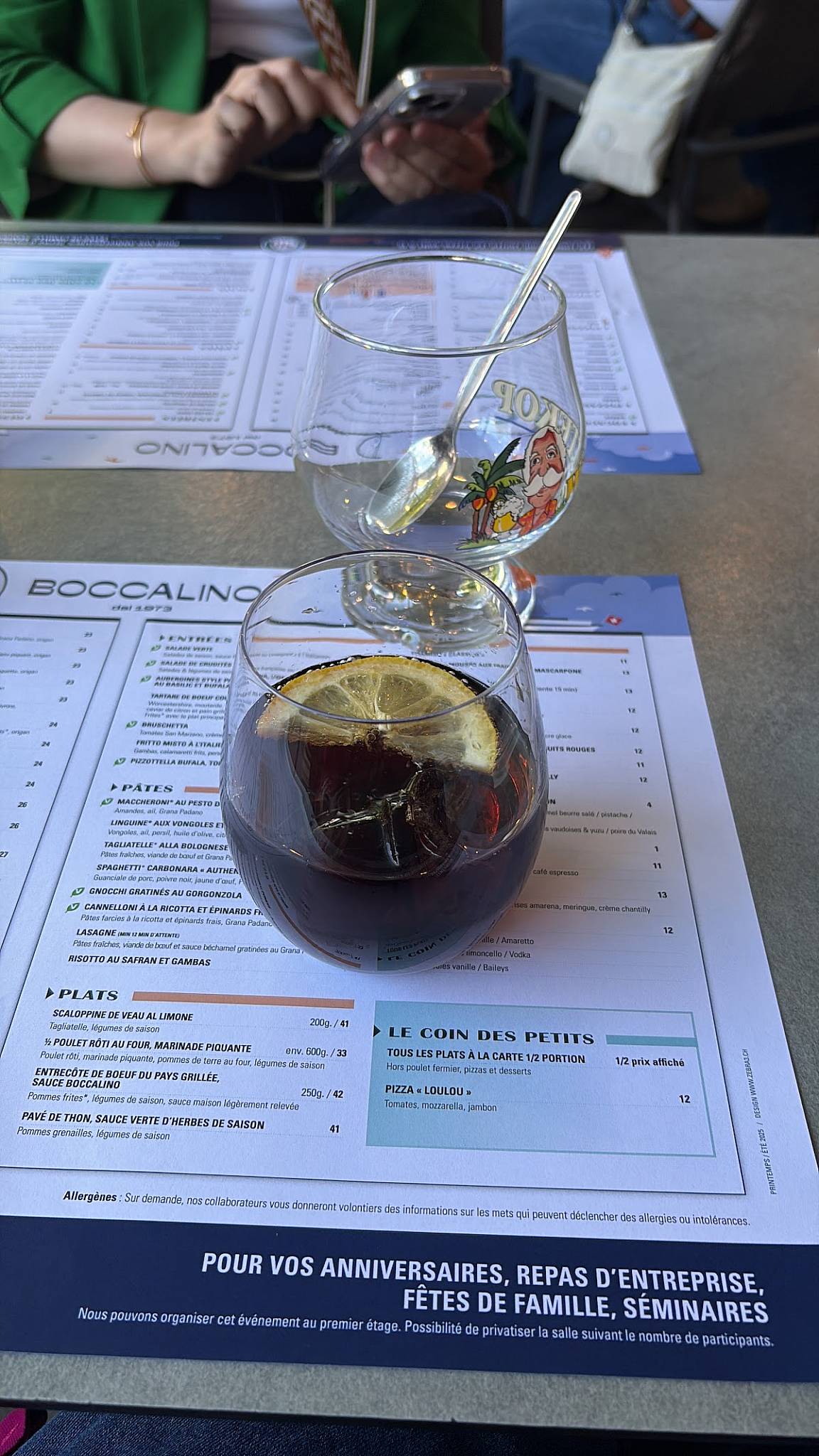 Menu di Restaurant Boccalino 