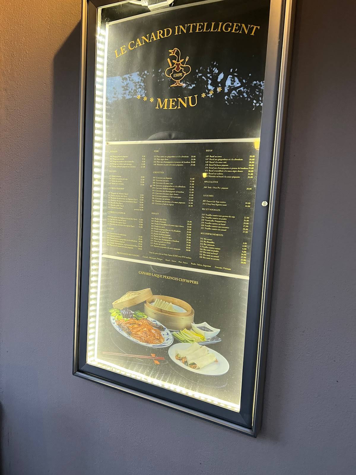 Menu di Le Canard Intelligent 