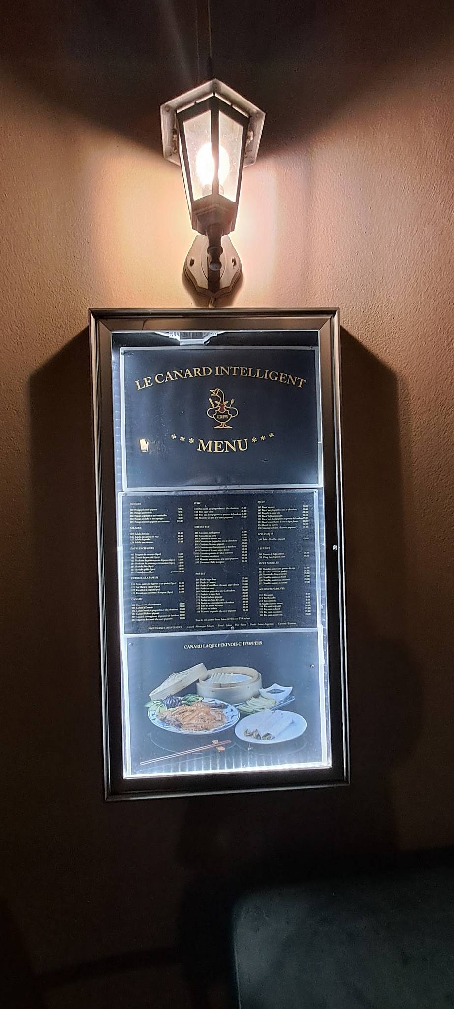 Menu de Le Canard Intelligent