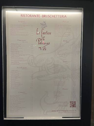 Menu di Le Cantine del Palazzo 