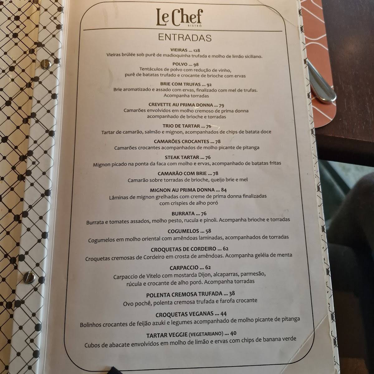 Le Chef Bistrô cardápio