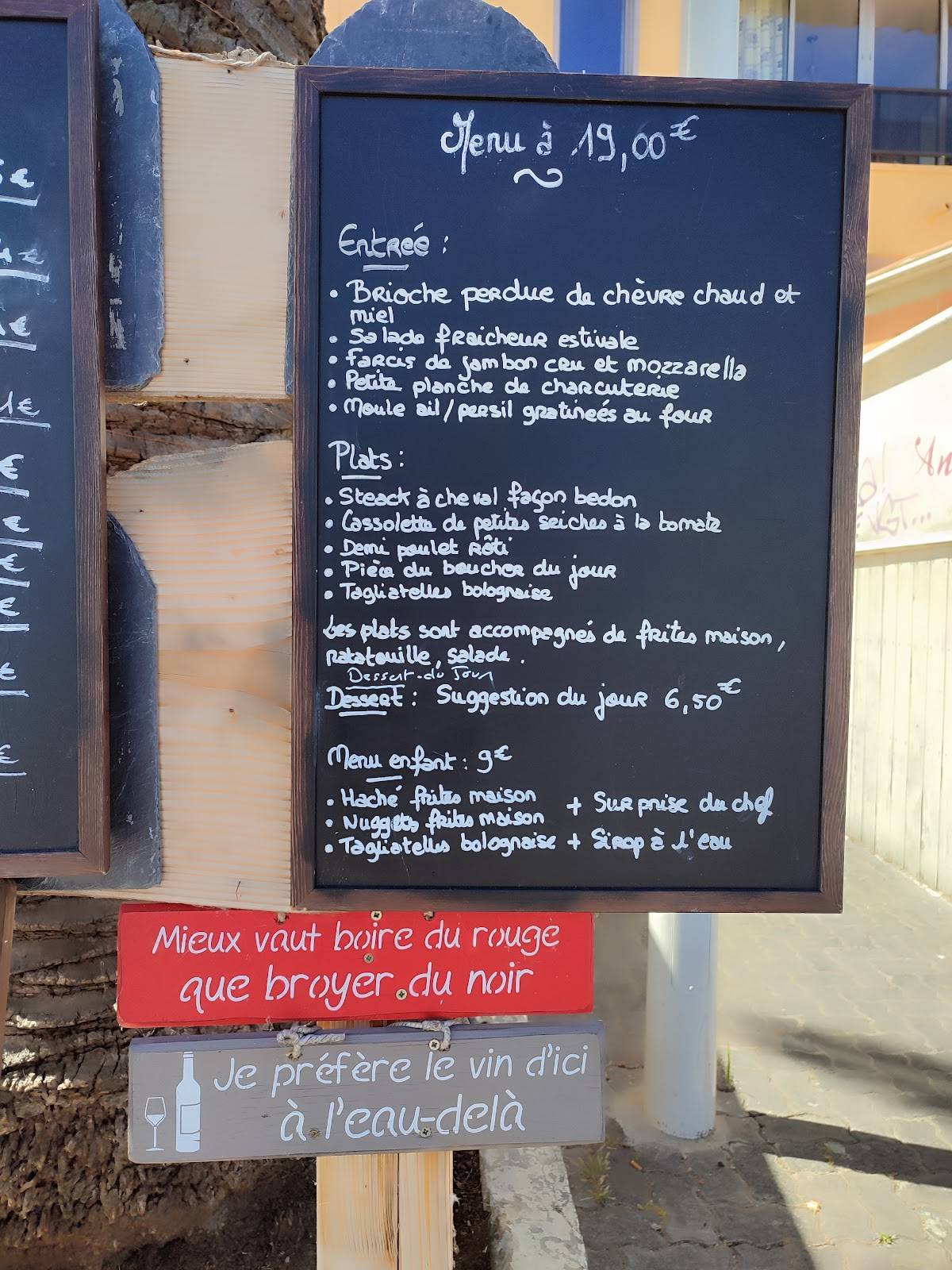 Menu de Le Petit Bedon