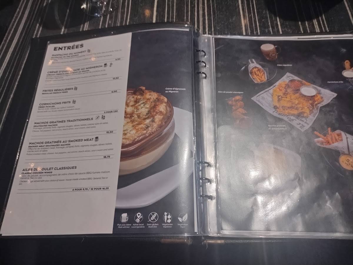 Menu de Le Saint-Pub - Microbrasserie Charlevoix