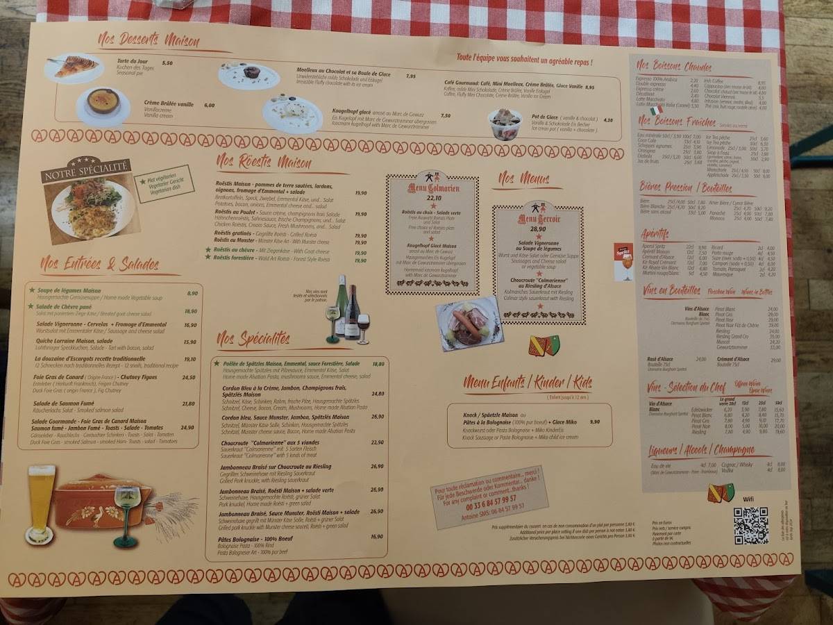 Menu de Le Stam Winstub