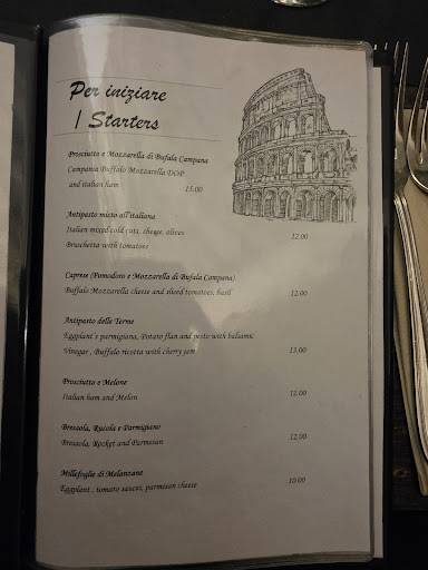 Menu di Le Terme del Colosseo 