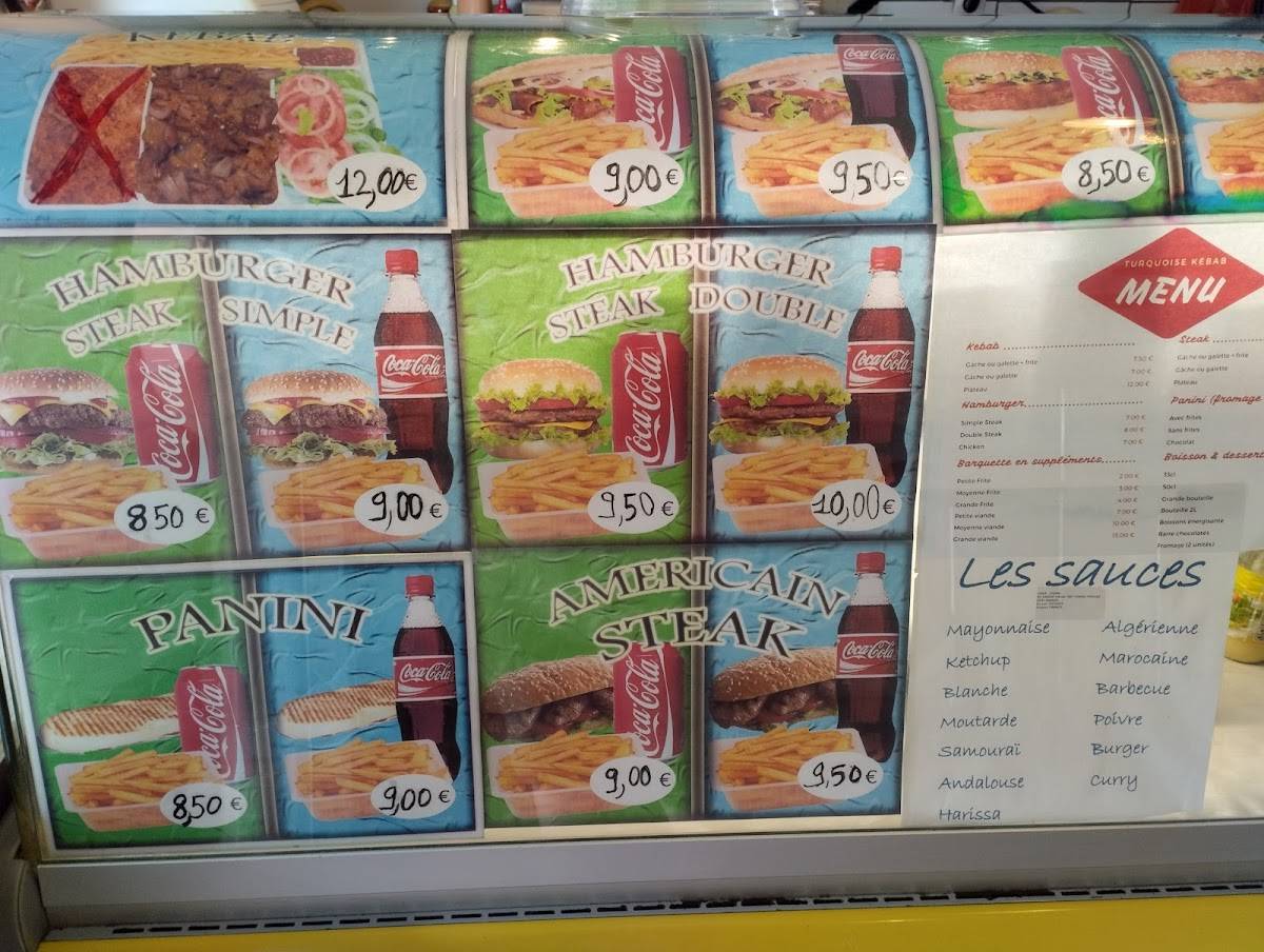 Menu de Le Turquoise Kebab Valognes