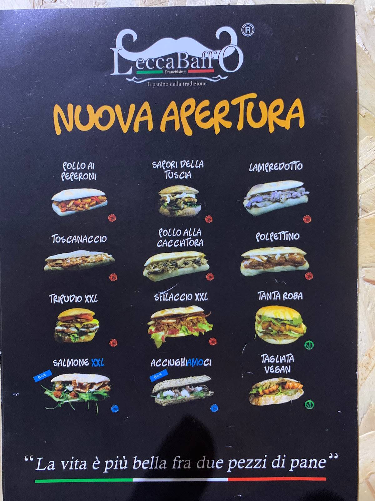 Menu di Giustino l'amico del panino 
