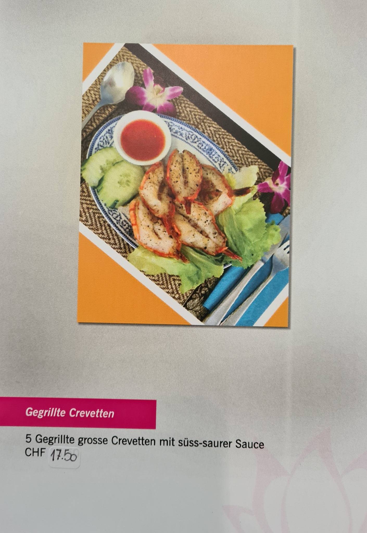 Menu di Lee's Thai Im Tempel Buchenstrasse 13 in Herisau Appenzell 