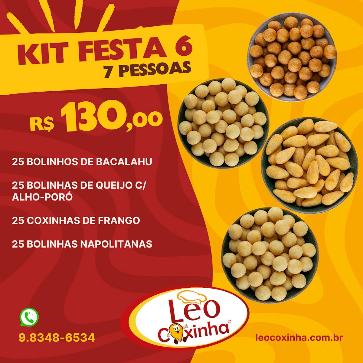 Léo Coxinha cardápio
