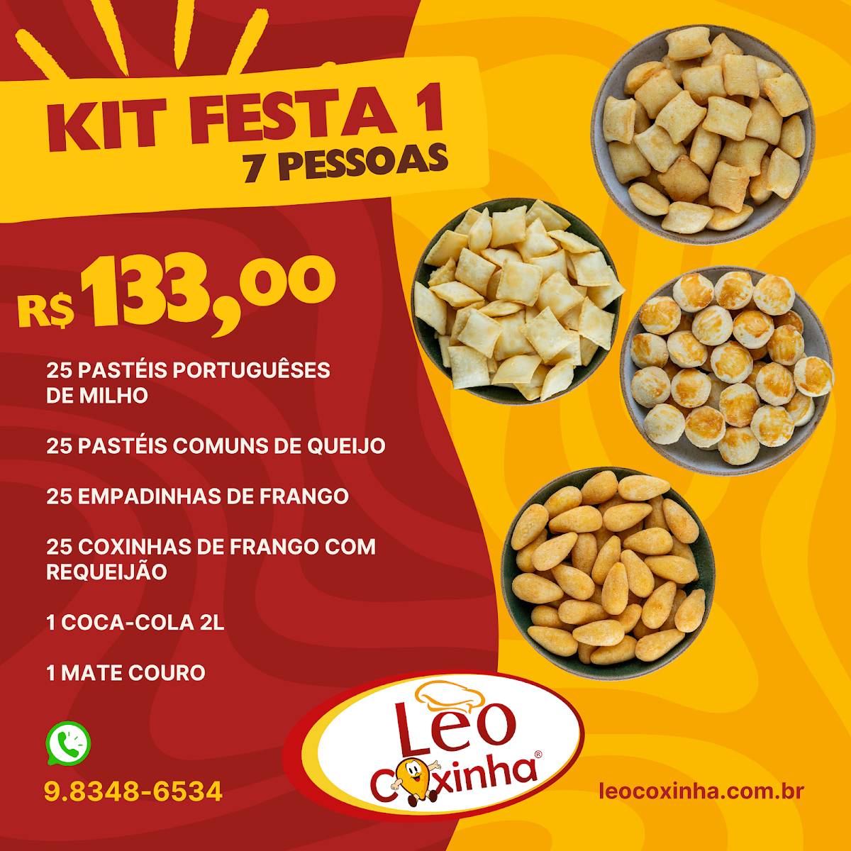 Léo Coxinha cardápio