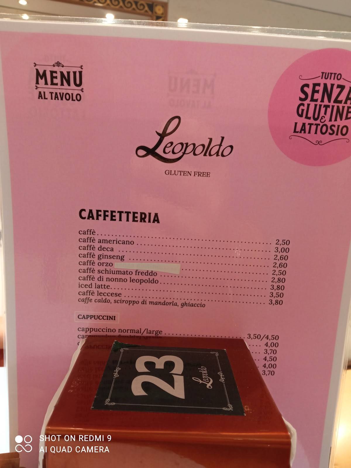 Menu di Leopoldo Cafebar 