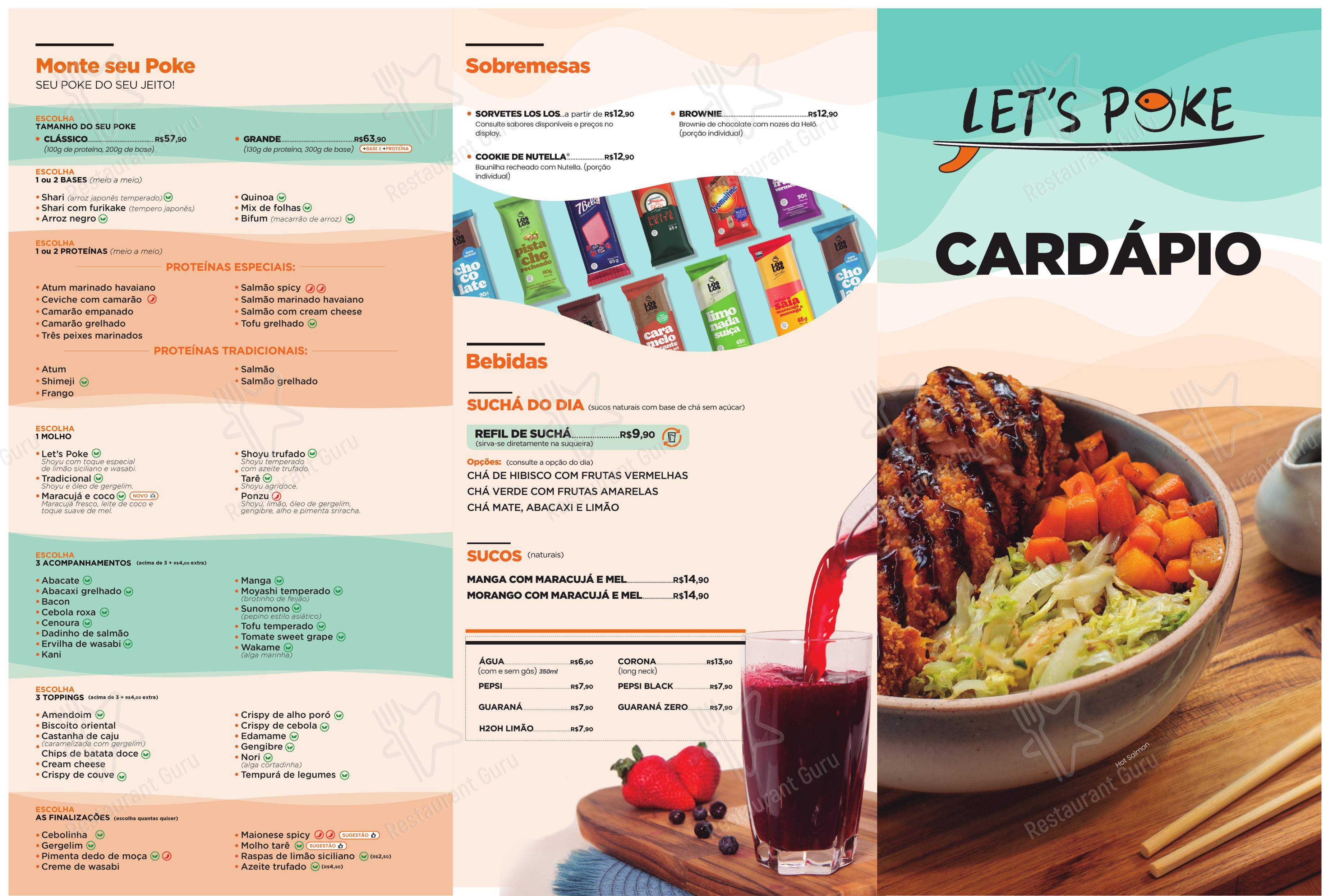 Let's Poke - Itaim em São Paulo - Menu