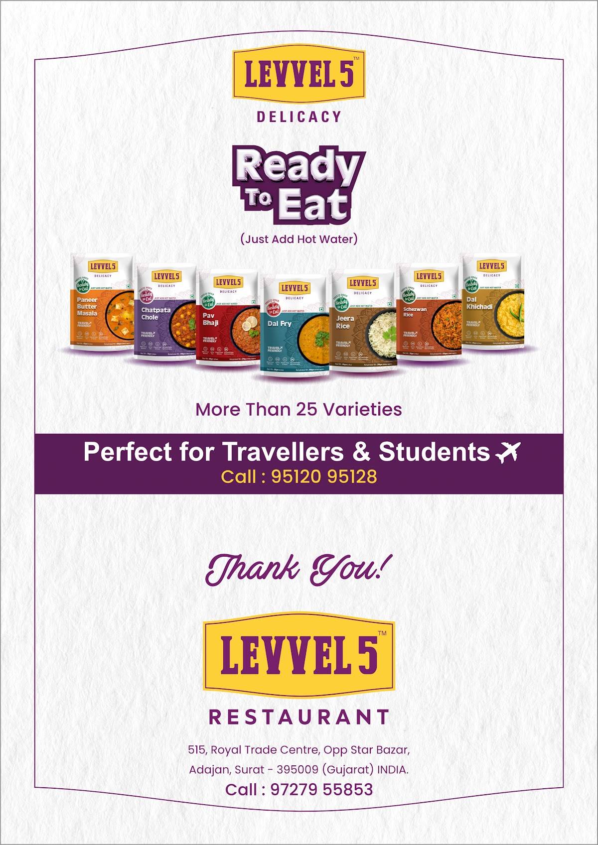 Levvel 5 Restaurant & Levvel 5 Delicacy (Ready To Eat) menu